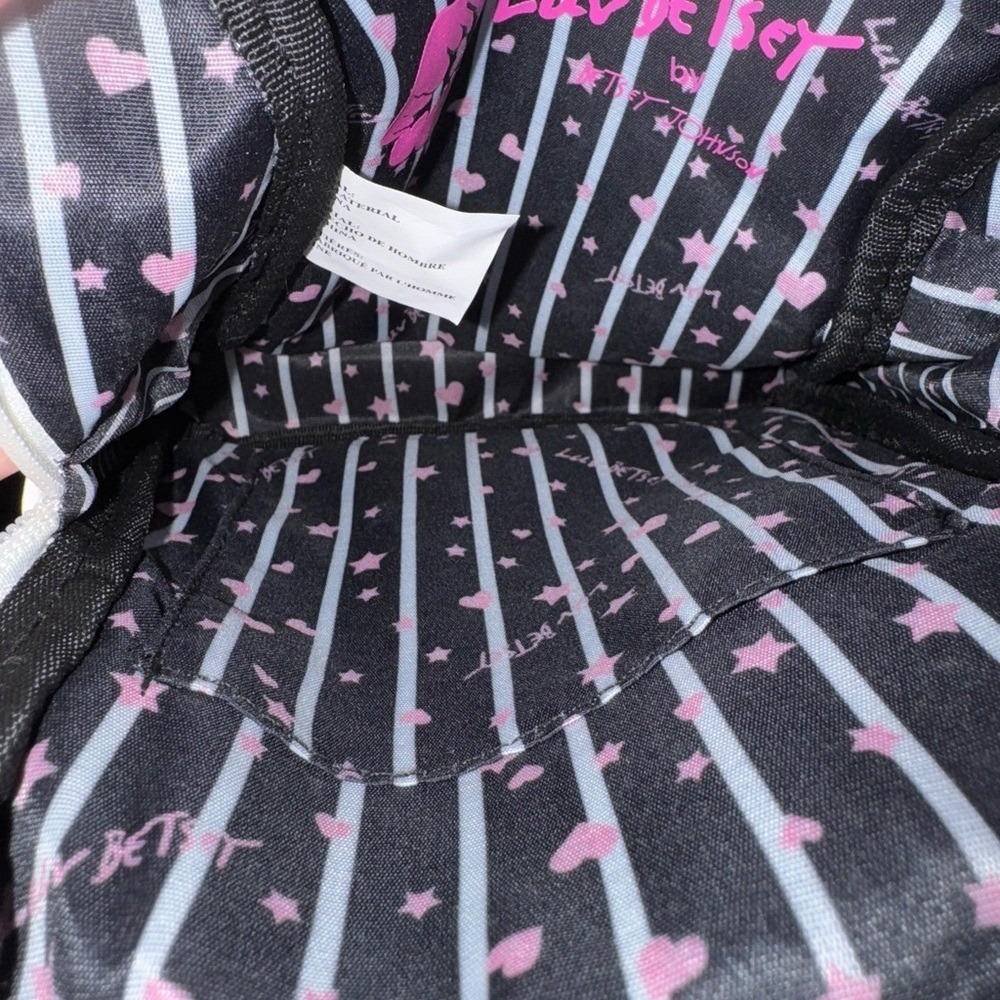 Luv Betsey Johnson LOVE Print Sling Backpack Crossbody Bag Colorful Purse NWT - Picture 6 of 7